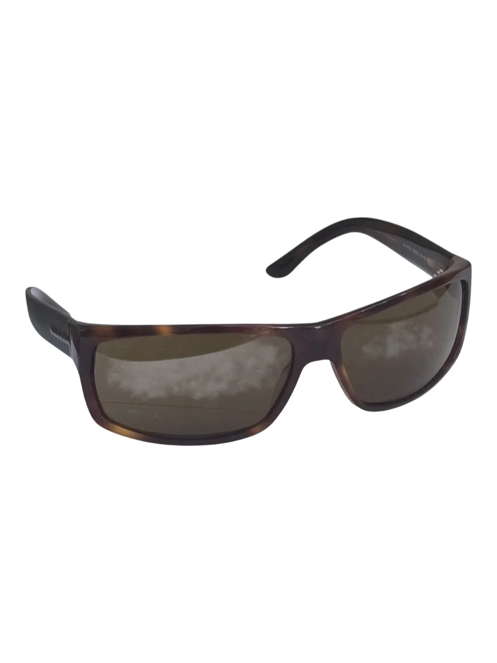 New NOS Gucci GG1001/S Wraparound Rectangular Sunglasses Tortoise/Brown Lens Men